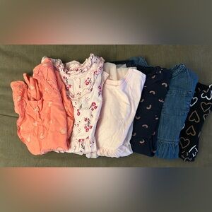 Cat & Jack/GAP Kids/Carters Kids Casual 5 Dresses/1 Romper - Size 5T